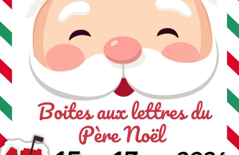 AFFICHES ET COURRIER REPONSE  BOITE AUX LETTRES DU PERE NOEL  – 1