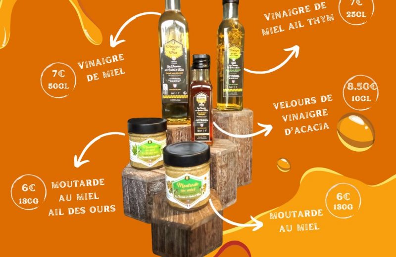 Epicerie fine – vinaigres, moutarde : A partir de 6€